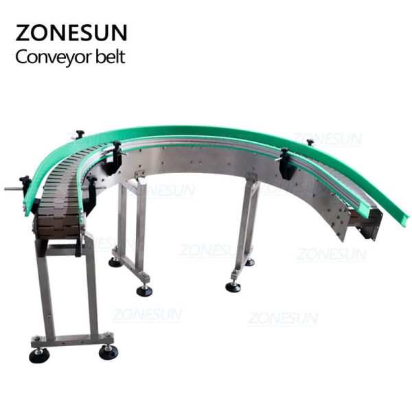 ZONESUN ZS-CBU150 Automation 90 Degree Turning Conveyor Turn Corner Curved Camber Conveying Belt Fashion