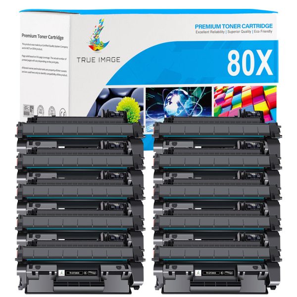 Compatible HP 80X CF280X Black Toner Cartridge 10-Pack Fashion