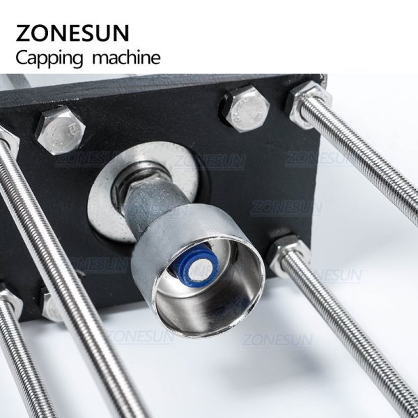 ZONESUN Pneumatic Soda Water Capper Semi Automatic Beer Lid Sealing Machine 26mm Crown Caps Soft Drink Capping Machine Sale