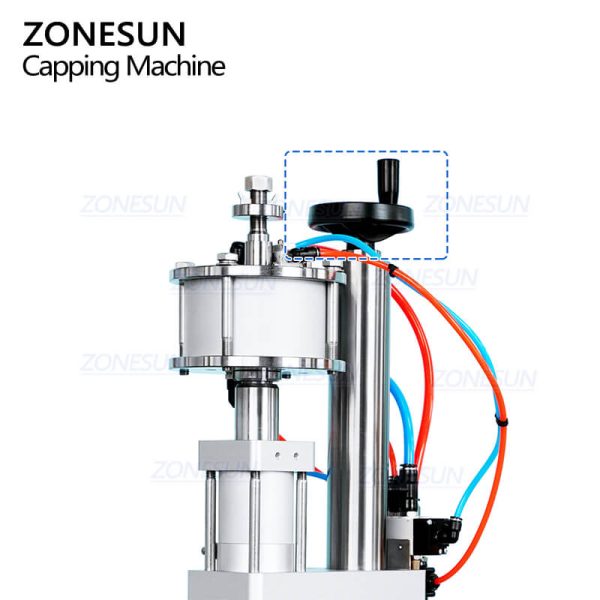 ZONESUN ZS-YG25Q Semi-Automatic25.4mm (1 inch) Pneumatic Aerosol Metal Can Sealer Machine Air Freshener Deodorant Cans Capping Crimping Machine Online now