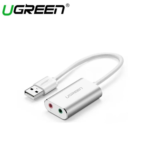 UGREEN USB-A TO 3.5MM EXTERNAL STEREO SOUND EAR & MIC ADAPTER 15CM For Discount