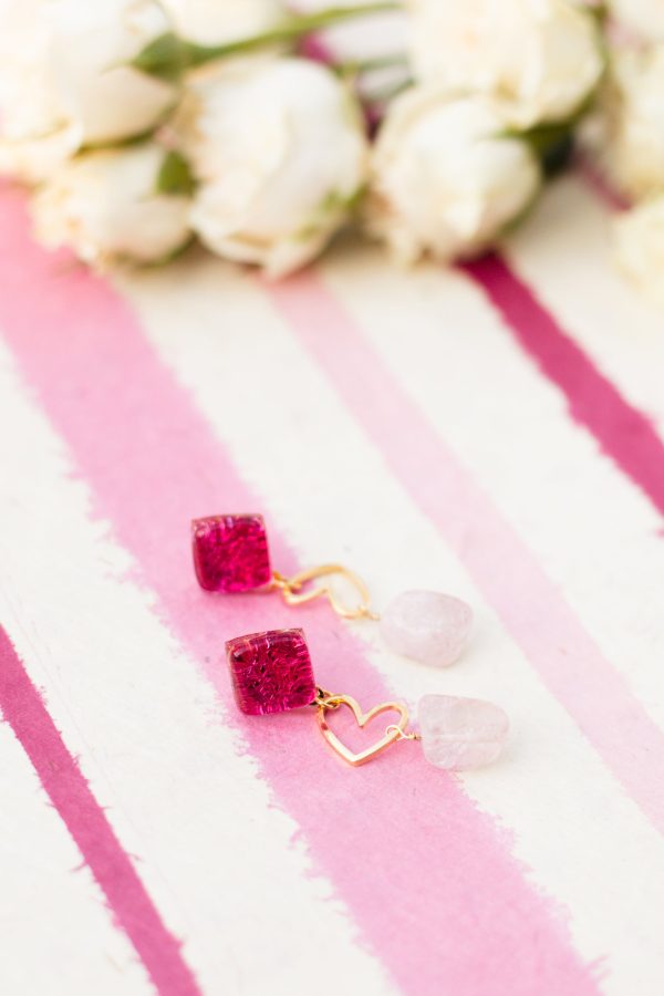 Hearts Drop Earrings Fashion