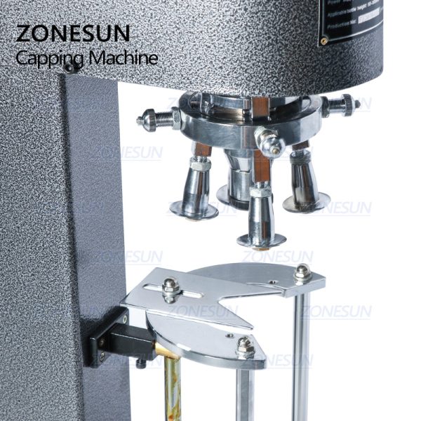 ZONESUN ZS-XG50D Semi Automatic Pilfer Proof Capping Machine For Wine Plastic Bottles Ropp Caps on Sale