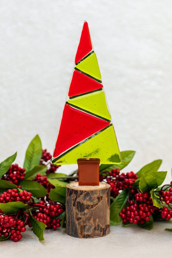 Christmas Tree in Red & Green- Set of 3 on Sale