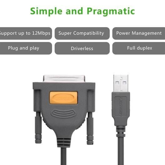 Ugreen USB to DB25   IEEE1284 Parallel Printer Cable 2 Meters Hot on Sale