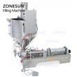 ZONESUN Single Nozzle Paste Filling Machine For Chocolate Sauce With Mixer Heater For Sale