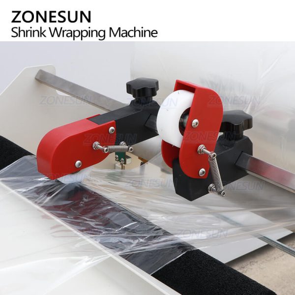 ZONESUN ZS-SX5540 Semi-automatic Cosmetics Perfume Paper Boxes Film Cutting Chamber Shrink Sealing Wrapping Machine With Dispenser Sealer Fashion