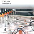 ZONESUN ZS-FCR600 Automatic Powered Rubber Covered Flexible V-ribbed Roller Expendable Conveyor For Paper Carton Boxes Fashion