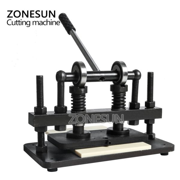 ZONESUN 26x12cm Double Wheel Manual Leather Cutting Machine Photo Paper Mold Cutter Leather Die Cutting Machine Sale