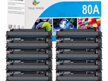 Compatible HP 80A CF280A Black Toner Cartridge 10-Pack For Cheap